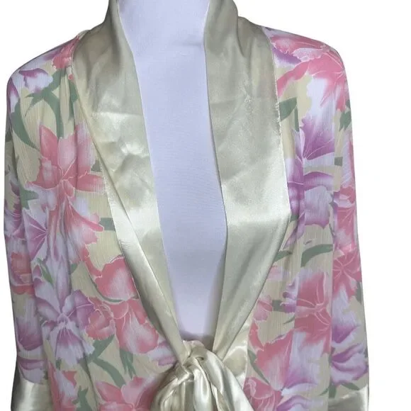 Victoria's Secret NOS floral kimono robe One Size 90's gold label